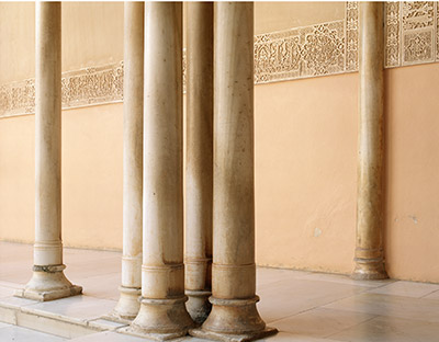 Patio de los Leones, 2005. The Alhambra. Granada. Andalusia. Spain. Europe. Color photograph attached to methacrylate using silicone and wooden frame.